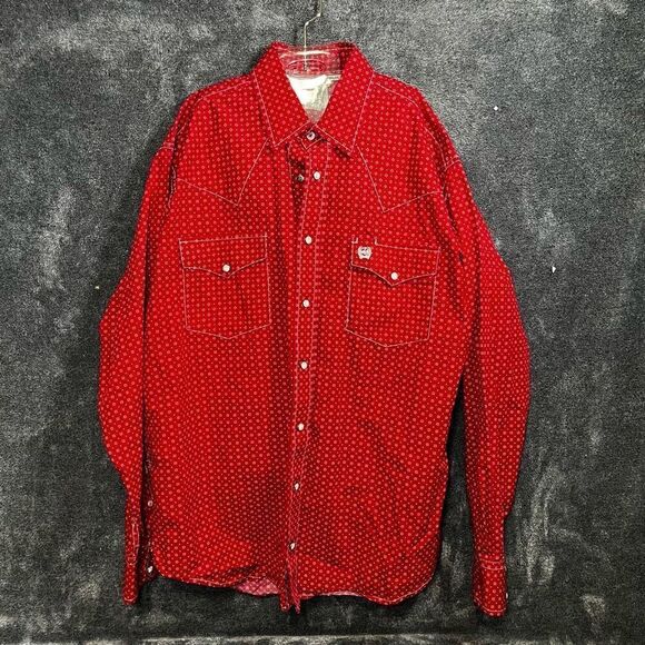 Cinch Shirt Men Small Pearl Snap Western Long Sleeve - Picture 1 of 4